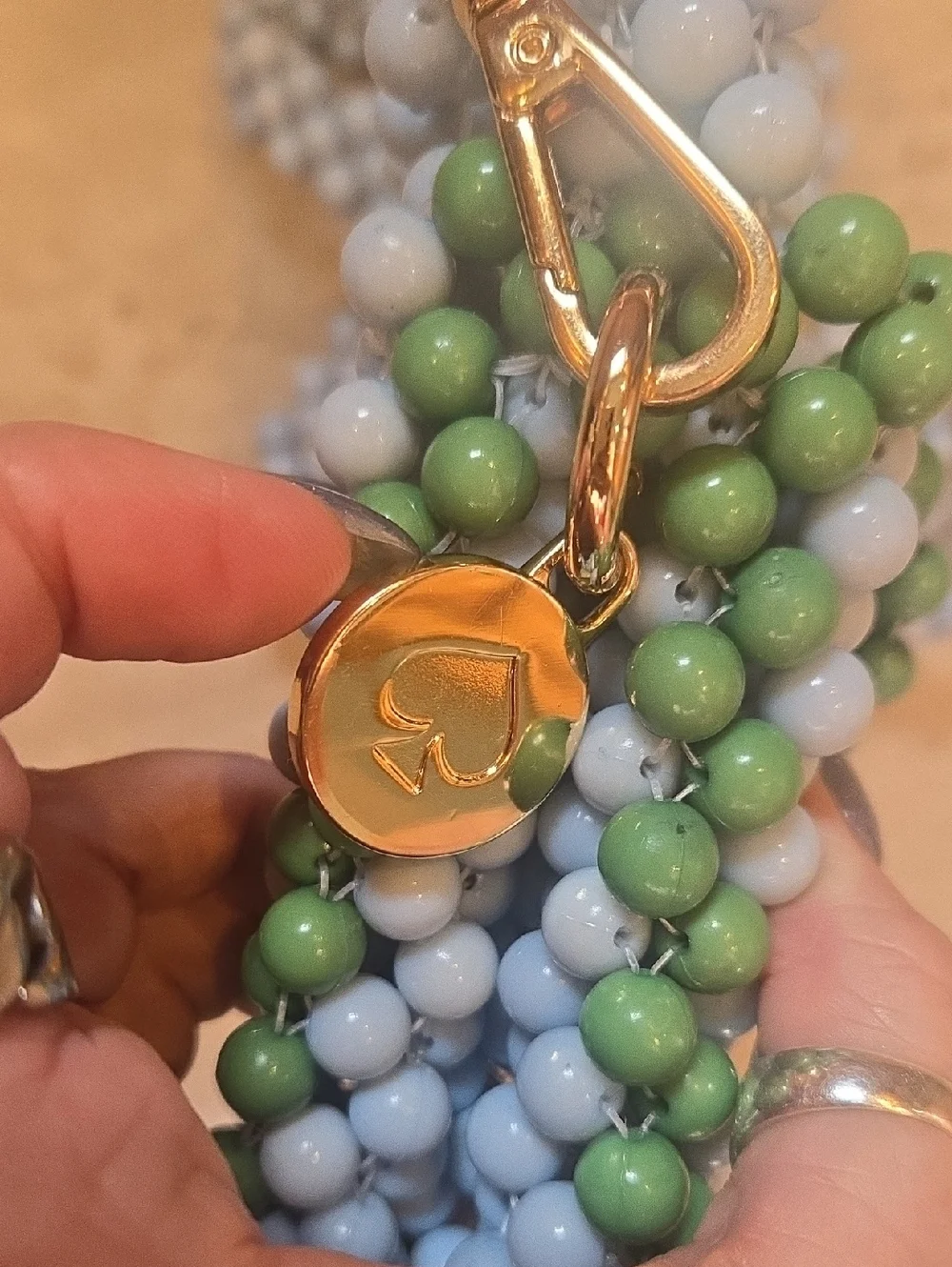 Kate Spade New York X Target Colorblock Beaded Blue/Green Versatile Bag - Picture 8 of 10